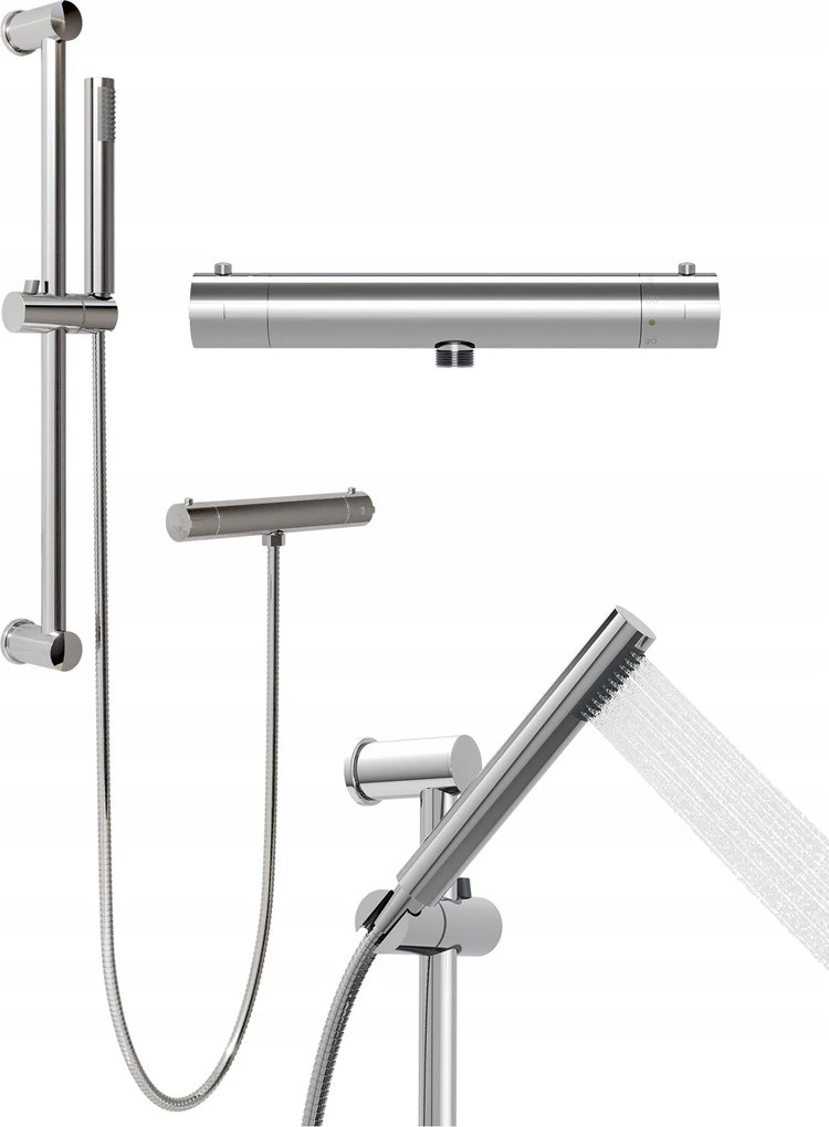 Zuhany Szett Ezüst Fülhallgató Zuhany Fürdőszoba Della Csaptelep Ripon