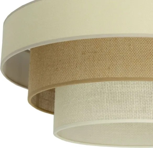 WENTA mennyezeti lámpa 1xE27/60W/230V, Ø 50 cm, bézs/juta