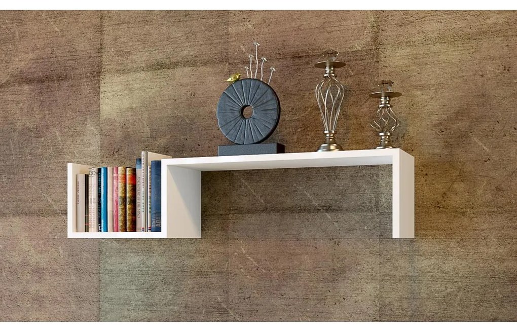 Fali polc BIENCE 21,4x87,8 cm fehér