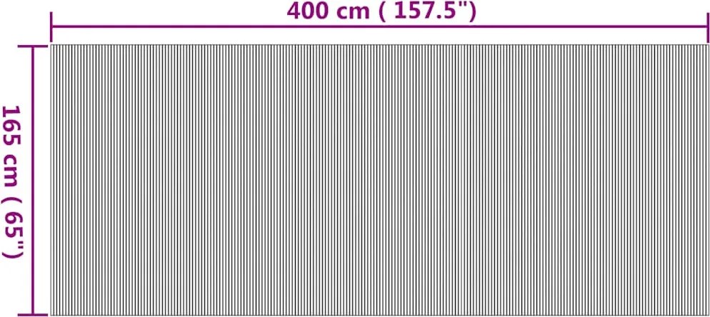 Természetes színű bambusz térelválasztó szélessége 400 cm magassága 165 cm