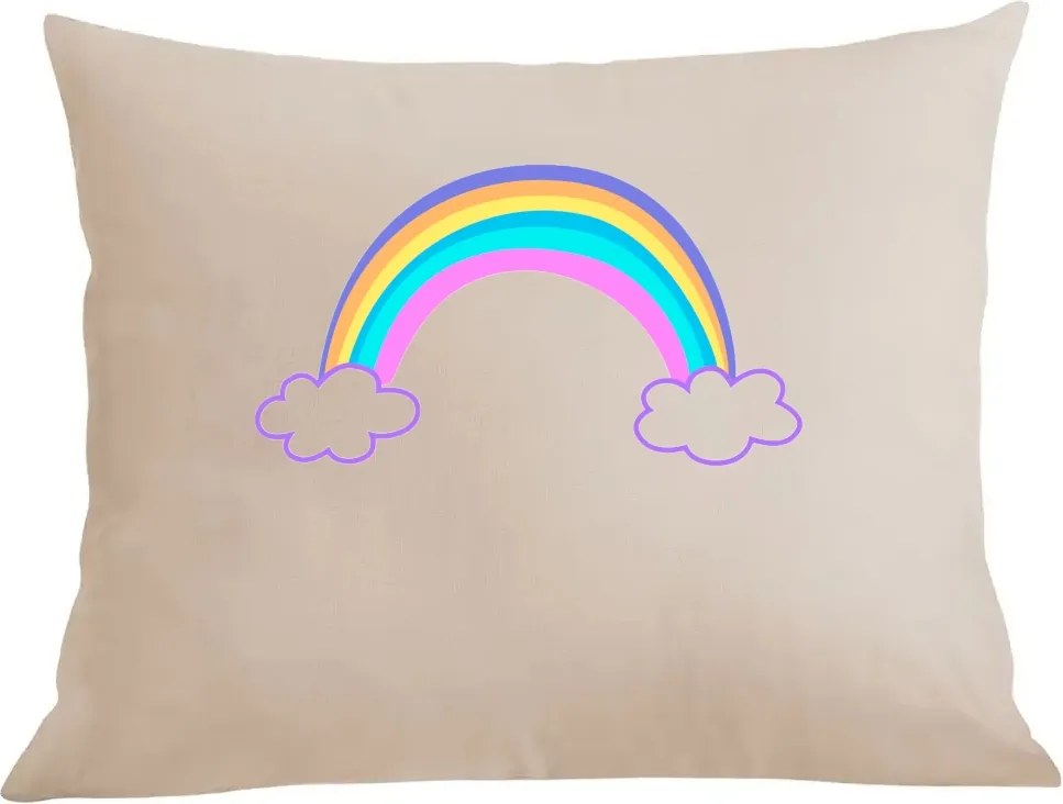 Párna párnahuzat színes szivárvány mintás