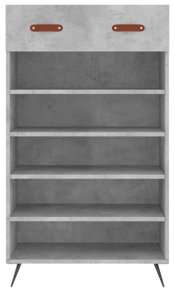 betonszürke szerelt fa cipőszekrény 60x35x105 cm