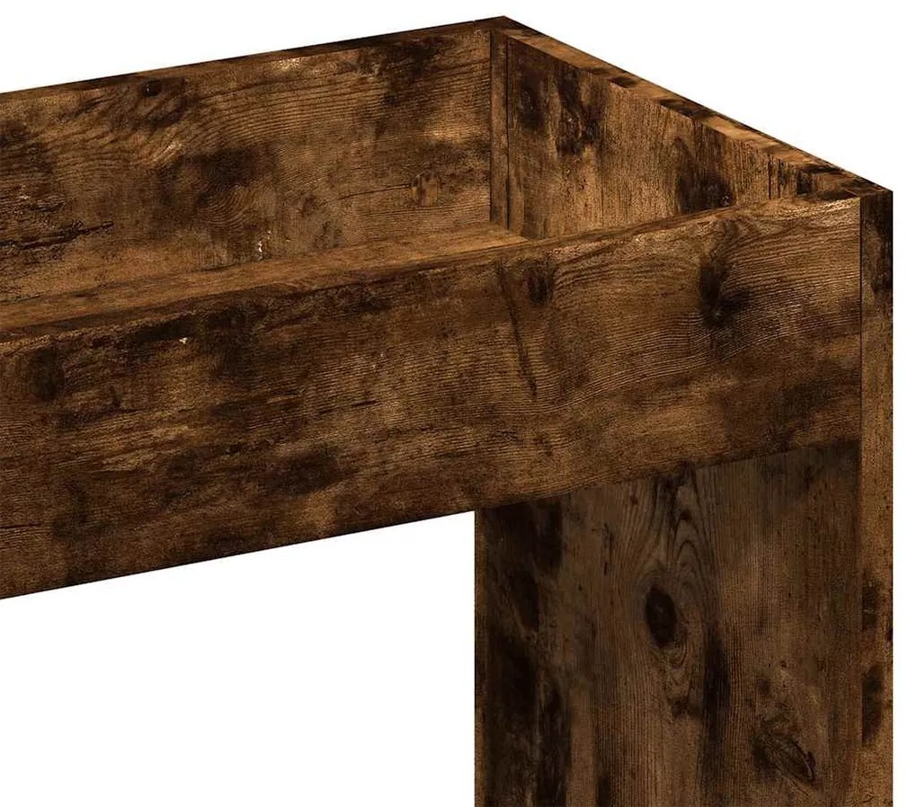 füstös tölgy színű szerelt fa magasszekrény 92 x 33 x 100 cm