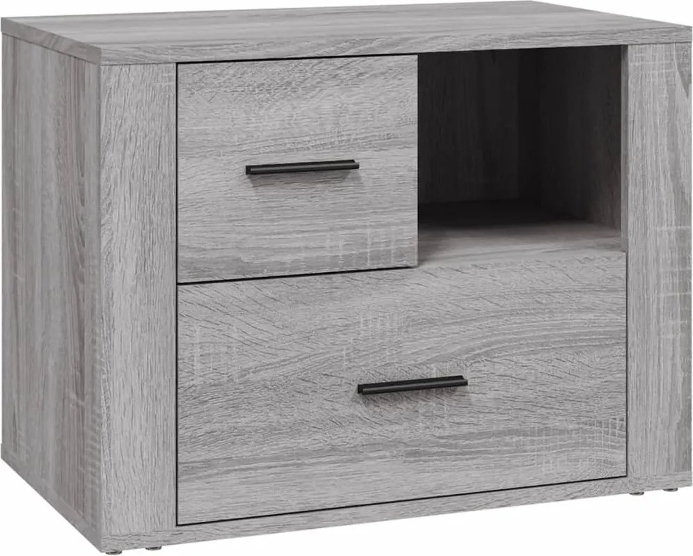 vidaXL szürke sonoma színű szerelt fa éjjeliszekrény 60 x 36 x 45 cm
