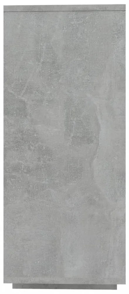 betonszürke szerelt fa tálalószekrény 120x30x75 cm