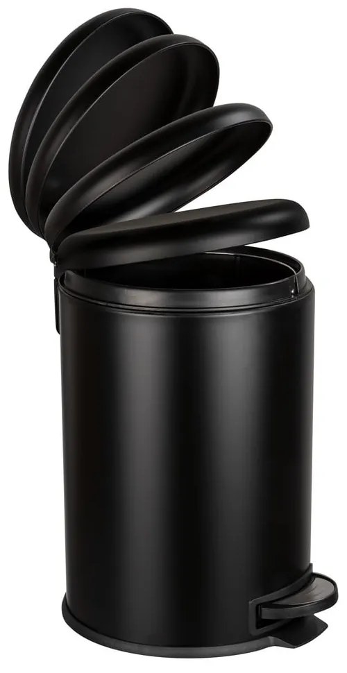 Leman Easy Close fekete szemetes, 20 l - Wenko