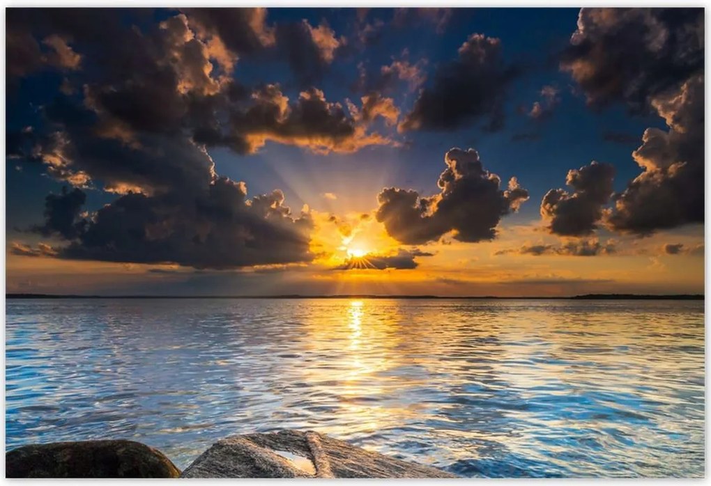 Poszterek 185x125 Sziklák Tenger Naplemente