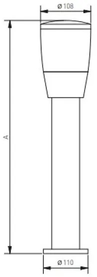 Lámpa Kerti lámpatest TORO-P 50, E27, MAX.15W, IP54, AC220-240V, 50-60Hz, oszlop, fekete
