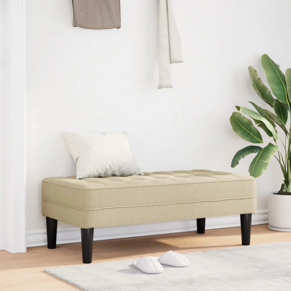 Kárpitozott pad Krém 113x57x39 cm