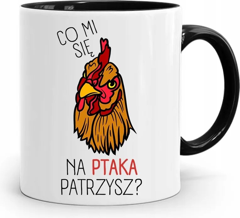 Bögre Fekete Vicces MI Történik A Madárra Nyomtatott Fotóval