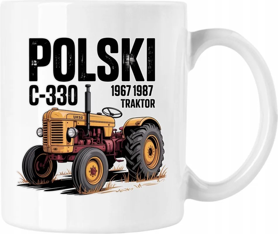 Bögre Traktor c-330 Prl szállítás 4 Fehér 330ml