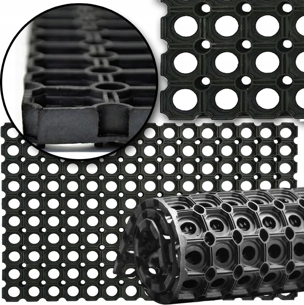 Lábtörlő Áttört Vastag Cipőszőnyeg Bejárati Tapasz Erős 40x60