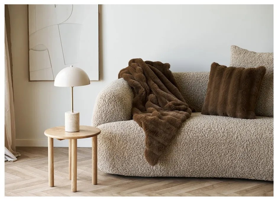 Bézs asztali lámpa fém búrával (magasság 45 cm) Sheffield – House Nordic