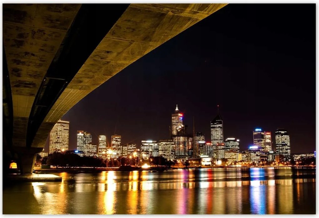 Poszterek 155x105 Éjszakai kép híddal