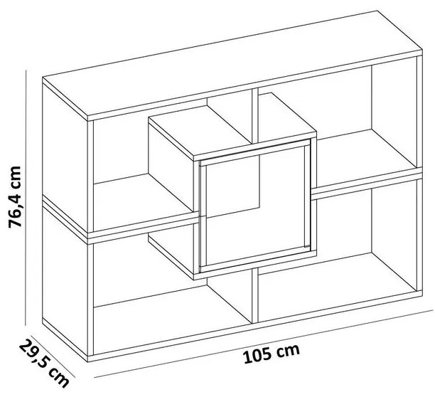 könyvespolc Beled - White