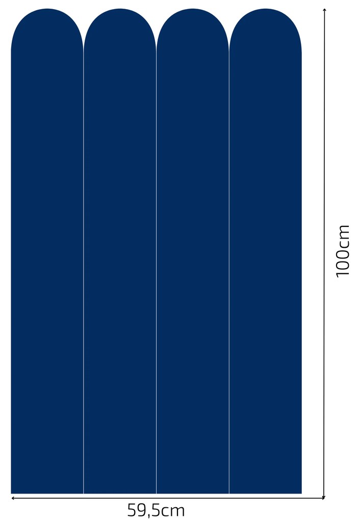 PIPPER. Textil öntapadó tapéta - Boltív - Tengerészkék szín Méret: 100cm, Szín: Kombináció