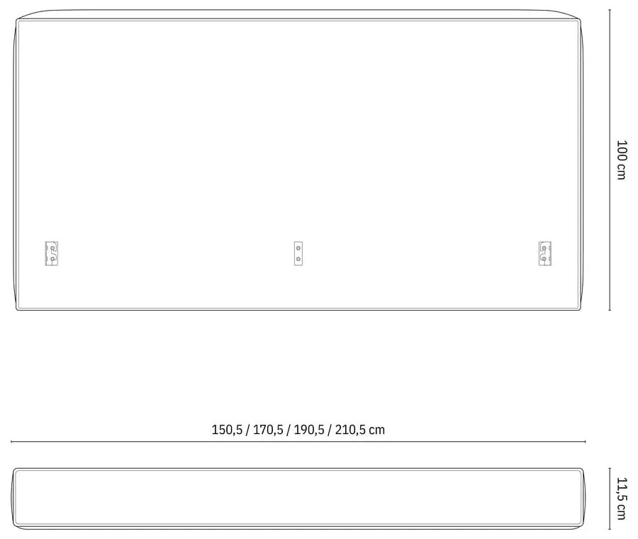 Sötétszürke kárpitozott ágyneműtartós franciaágy ágyráccsal 160x200 cm Simon Olivia – Micadoni