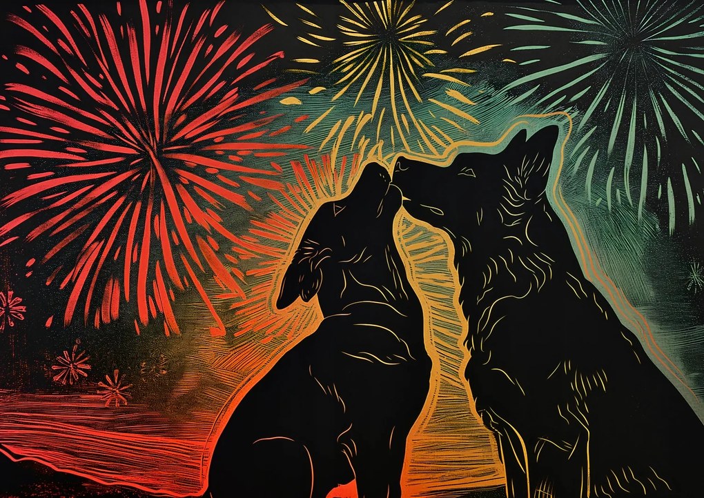 Poszter 59,4x42cm Kutya ölelés