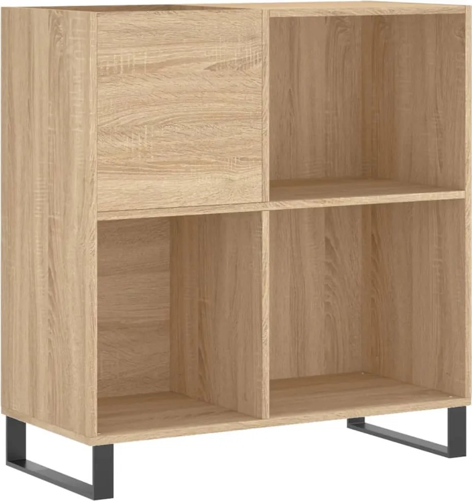 vidaXL sonoma tölgy színű szerelt fa hanglemezszekrény 84,5x38x89 cm