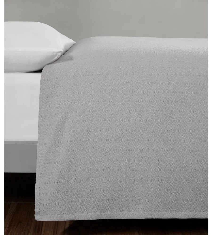 Szürke pamut ágytakaró franciaágyra 200x230 cm Serenity – Mijolnir