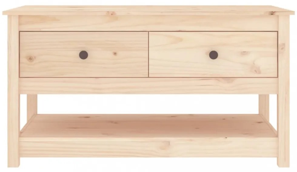 tömör fenyőfa dohányzóasztal 102 x 49 x 55 cm