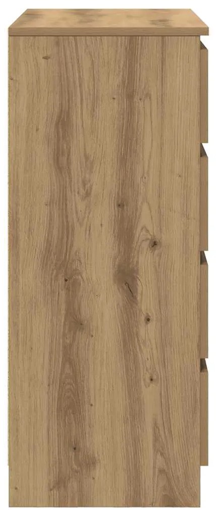 kézműves tölgy szerelt fa tálalószekrény fiókos 71x35x84 cm