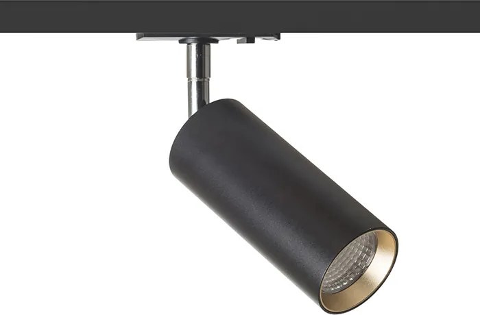RENDL MAVRO egyáramkörös sínre fekete/aranysárga 230V LED 12W 38° 3000K