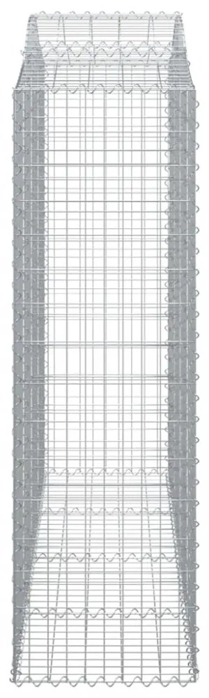 vidaXL 11 db íves horganyzott vas gabion kosár 200x50x160/180 cm