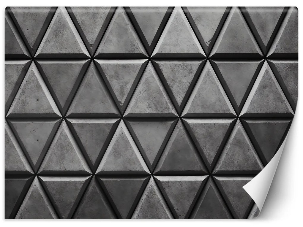 Gario Fotótapéta Beton háromszög alakú minták Anyag: Vlies, Méret: 100 x 70 cm
