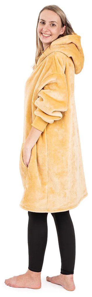 4Home Beige mikroplüss gyapjú hatású takarópulóver, uni S - gyerek