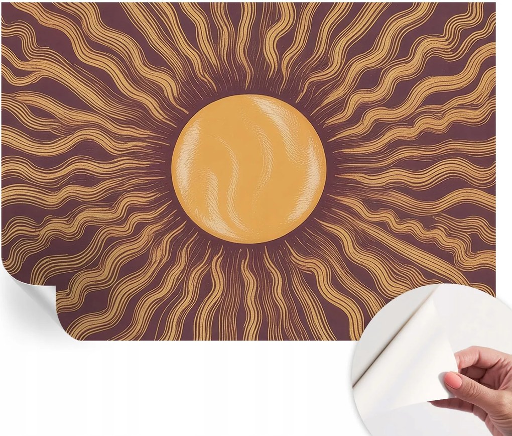 Divatos öntapadós fali tapéta Napsugarak 152x104 cm