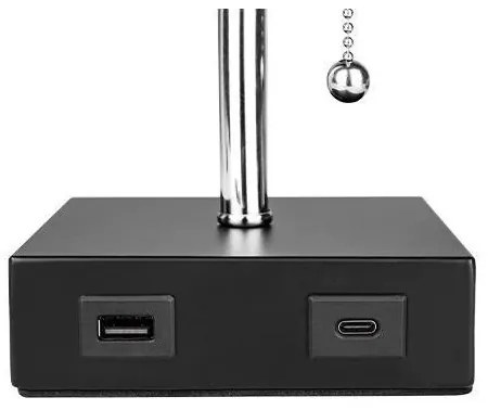 Asztali lámpa 1xE27/60W/230V -val USB töltő