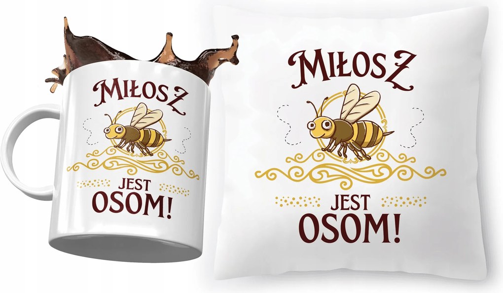 Szerelmes párna ajándék bögre szett fényképes nyomtatással