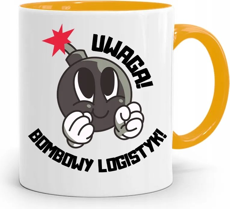 Logisztikai Bögre Sárga Születésnapi Ajándék fényképes nyomtatással