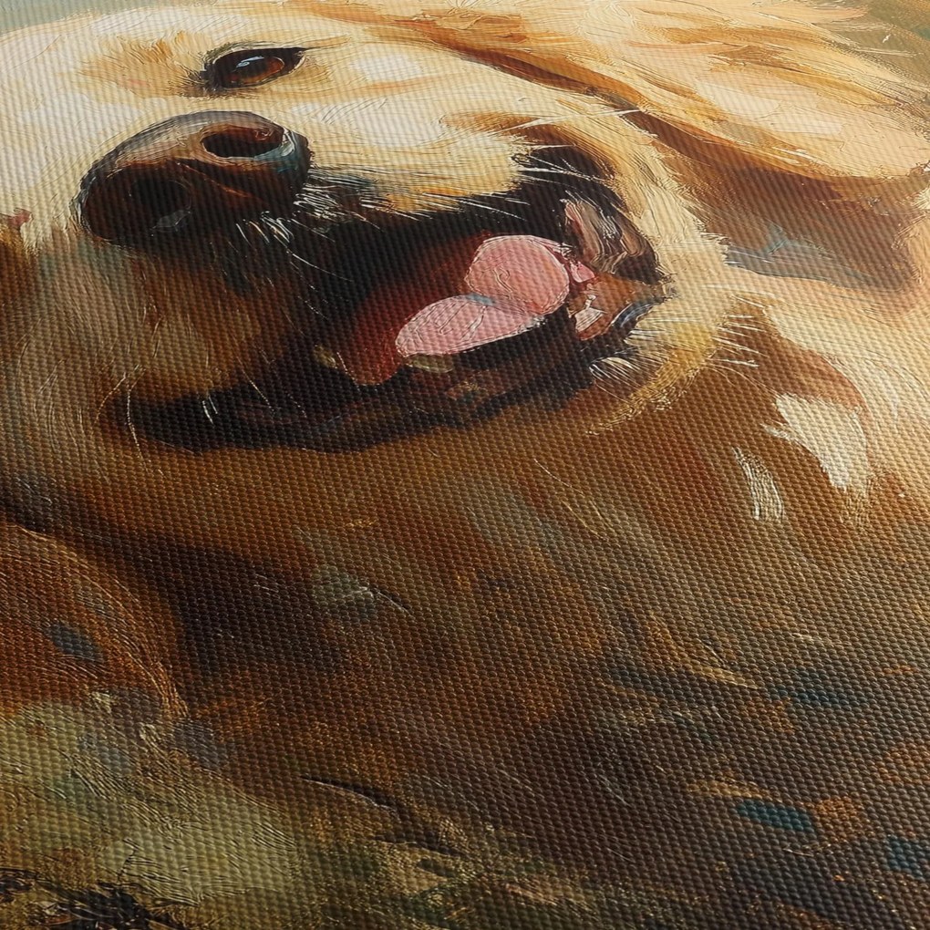 Kép - Boldog kutyus (órával) (90x30 cm)