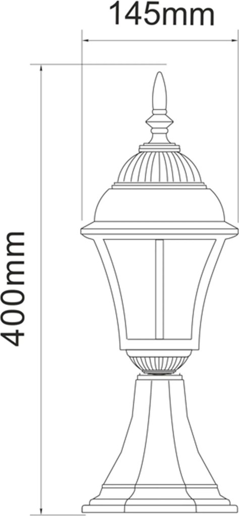 POLUX 302052 Klasszikus Kültéri Állólámpa Cseresznye LED IP43