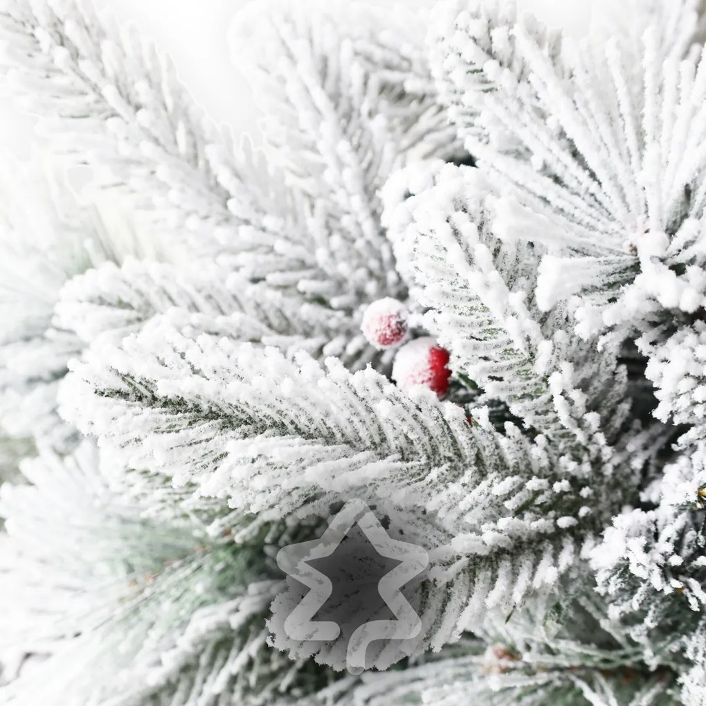 Karácsonyi koszorú Havas 50 LED 60 cm