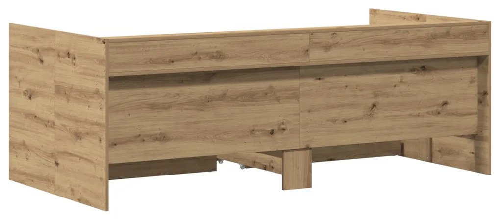 Nappali ágy fiókokkal Iparművészeti tölgy Rétegelt fa 75 x 190 cm