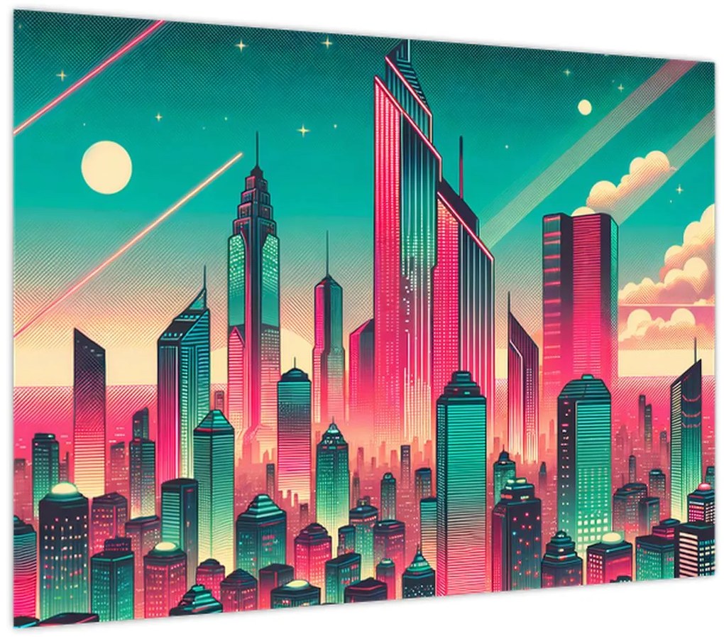 Kép – Nagyváros pop-art stílusban (70x50 cm)