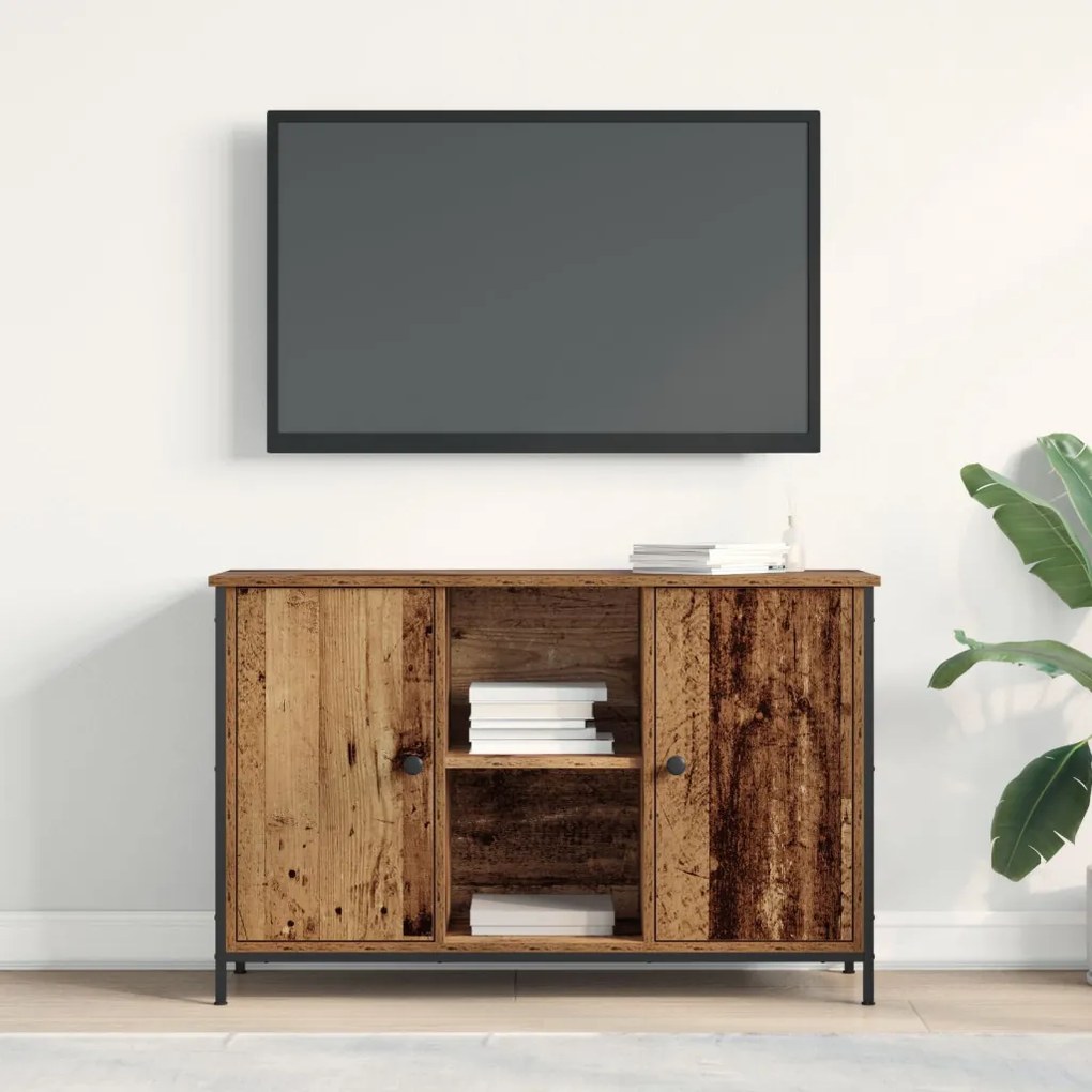 TV Szekrény Artisan Tölgy 101x35x65 cm Műanyag és Acél