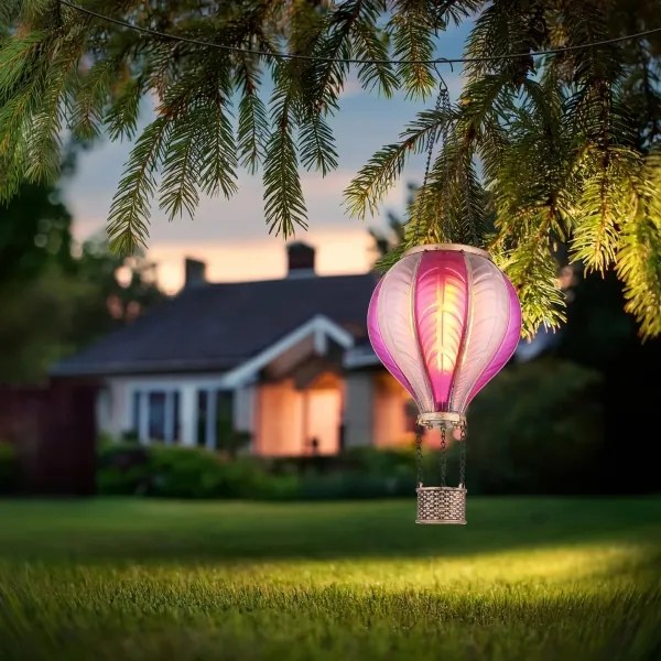 Globo 36136P - LED Függesztett napelemes dekoráció 20xLED/0,5W/3V IP44 Repülő léggömb