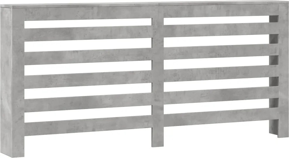 vidaXL betonszürke szerelt fa radiátorburkolat 175 x 20 x 82 cm