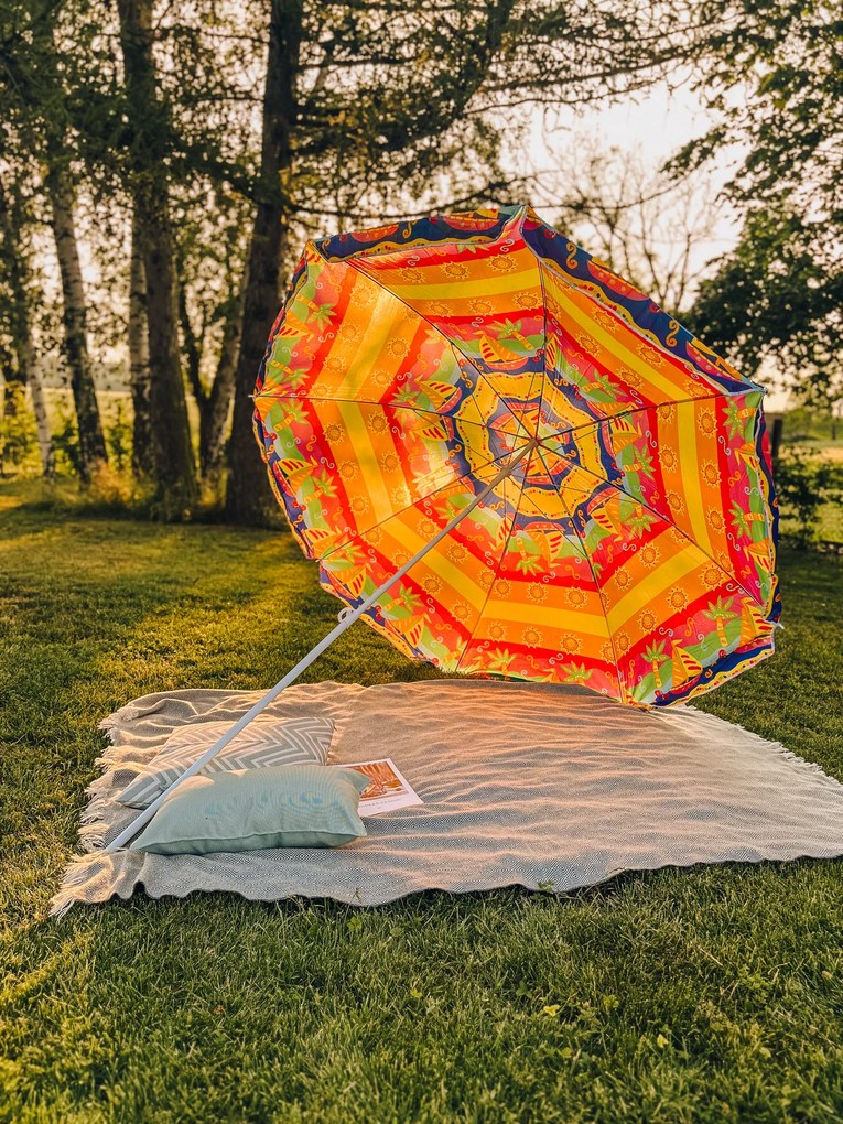 Piros-sárga napernyő BLISS 180 cm
