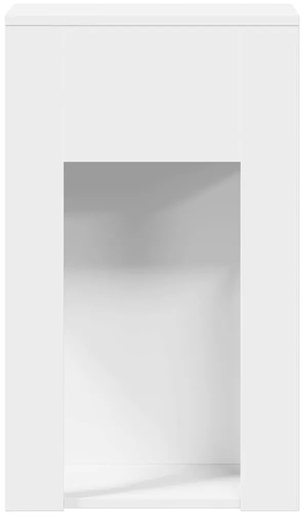 számítógépes toronyállvány fiókkal fehér 30x44x74 cm