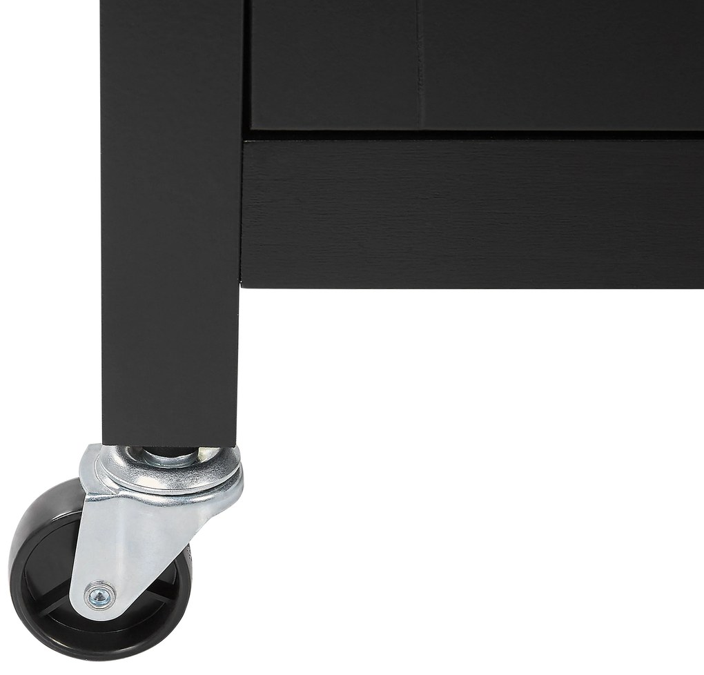 Praktikus Fekete Zsúrkocsi SIENA Beliani