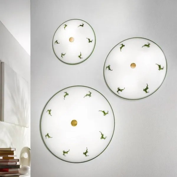 Kolarz 731.U14.4.100-Mennyezeti lámpa NONNA 4xE27/60W/230V pr.54 cm zöld/réz