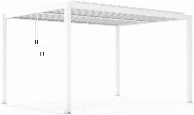 LUXE pergola 3x4m fehér LED világítással