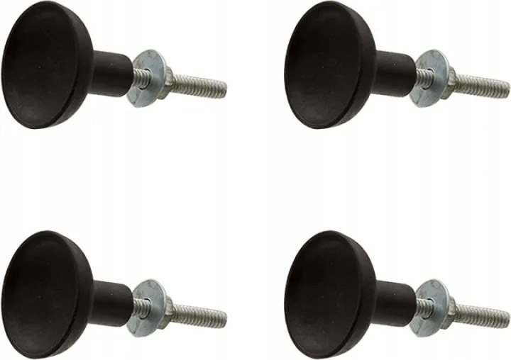 Rein 4 db-os fekete és barna fém fogantyú szett 3x2 cm