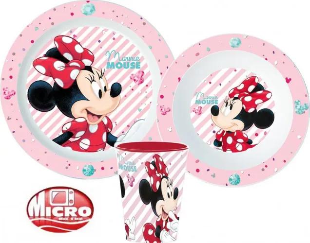 Disney Minnie mikrózható étkészlet pohárral