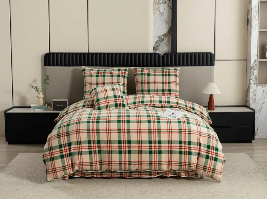 Mikroplüss ágyneműhuzat WINTER PLAID színes Ágyneműhuzat mérete: 2 db 70 x 90 cm | 200 x 220 cm